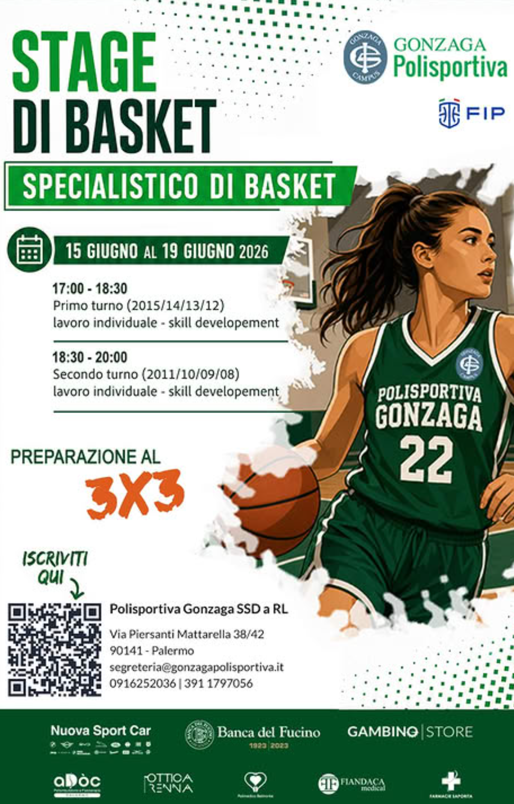 Stage Specialistico di Basket 2026: cinque giorni di crescita, tecnica e passione al Gonzaga